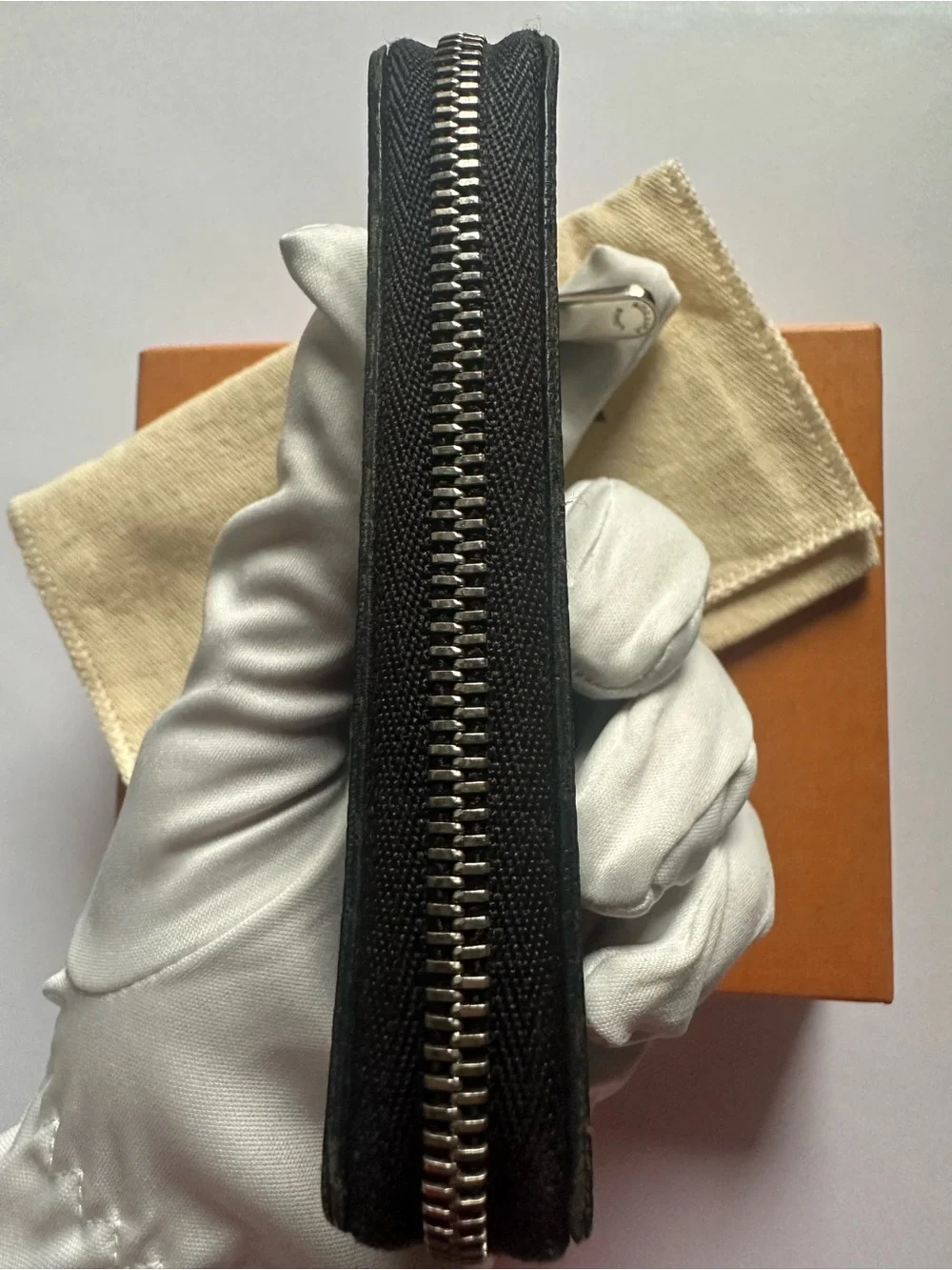 Louis Vuitton Damier Graphite Zippy Coin Purse Compact Wallet Box & Dust Bag